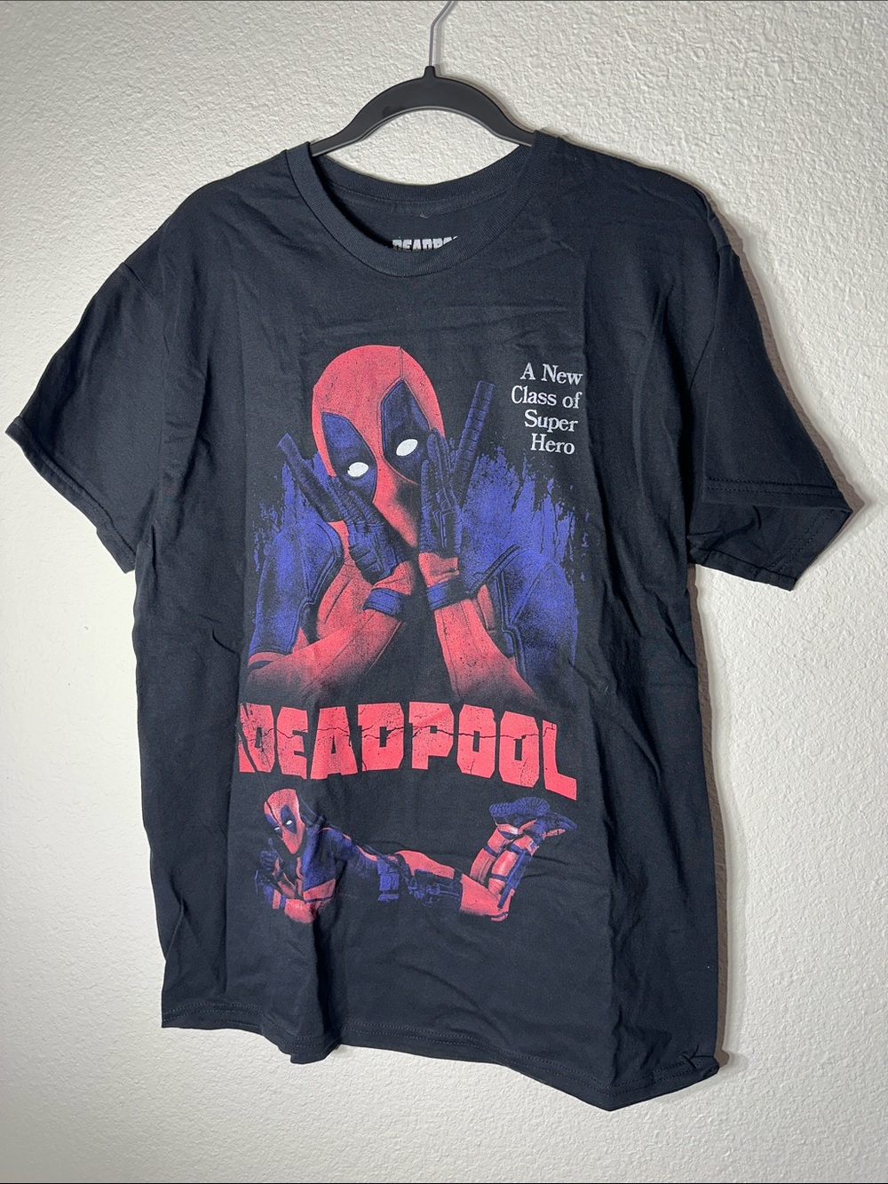 Marvel Deadpool Tee - Black, Red & Blue Graphic
